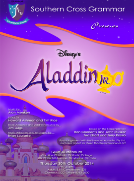 Aladdin poster | Southern Cross Grammar